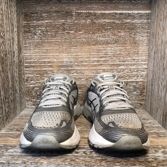 Asics Womens Gel Nimbus 21 1012A156 Gray Running - Picture 3 of 8